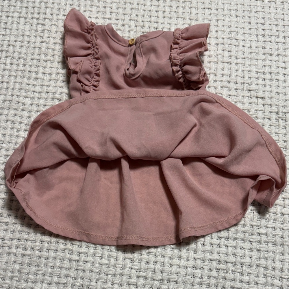 Pink Ruffled Kids Dress - Picture 4 of 4